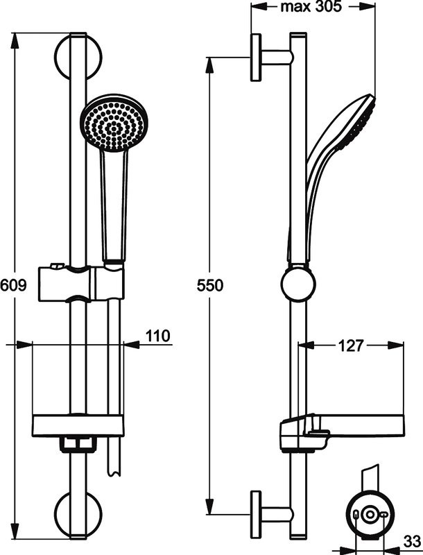 Душевой гарнитур Ideal Standard IdealRain B9501AA