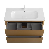 Мебель для ванной комнаты Cezares Relax 100 брашированное золото, раковина Cezares CZR-1000/480-LV-MR-NV