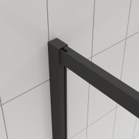 Душевой уголок Veconi Evo 300 B 110х80 см, профиль матовый черный, стекло прозрачное