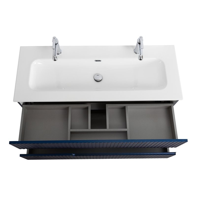 Мебель для ванной комнаты Cezares Duet 120 sapfiro, раковина Cezares CZR-8073-120-1-2