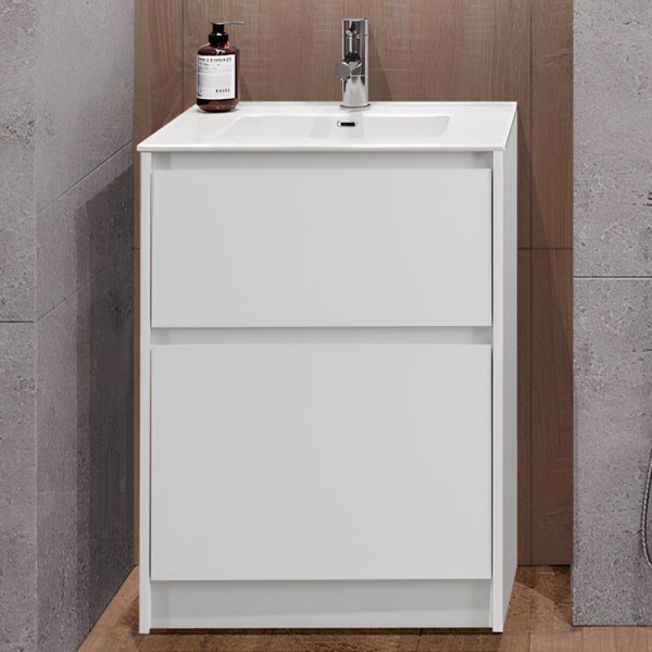 Тумба с раковиной BelBagno Kraft 60 напольная, bianco opaco, раковина BB600ETL