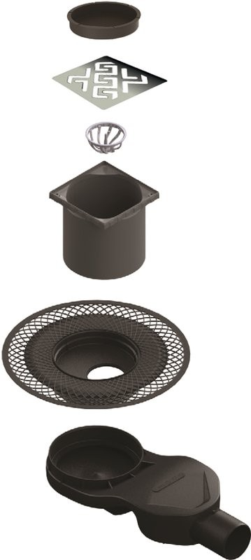 Душевой трап Berges Platz Antik 090160, 10x10 см