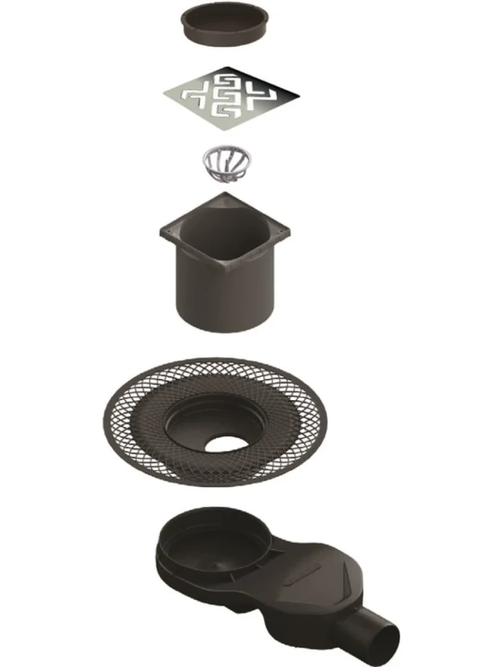 Душевой трап Berges Platz Antik 090160, 10x10 см