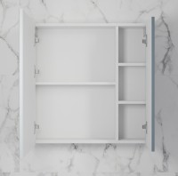 Зеркало-шкаф Style Line Стокгольм 70, графит софт