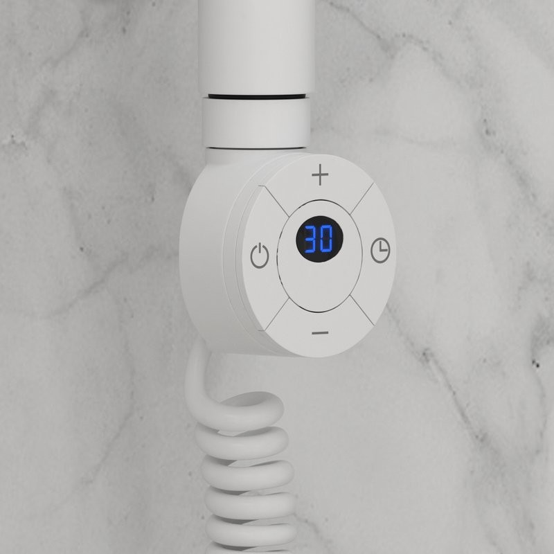 Полотенцесушитель электрический Стилье Формат 12 30512-6050 65x55 см, подключение справа, матовый белый, лесенка