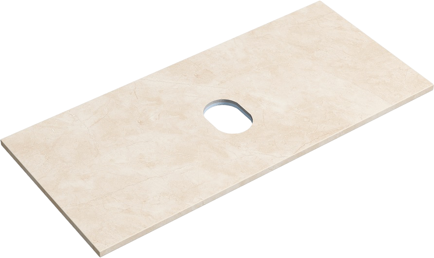 Тумба под раковину со столешницей Sancos Snob T 100 beige soft, столешница бежевая
