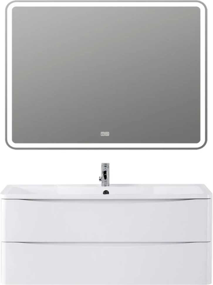 Мебель для ванной комнаты BelBagno Acqua 120 подвесная, bianco lucido, белая глянцевая раковина