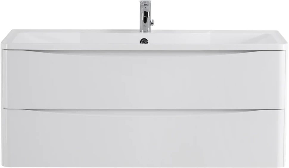 Мебель для ванной комнаты BelBagno Acqua 120 подвесная, bianco lucido, белая глянцевая раковина