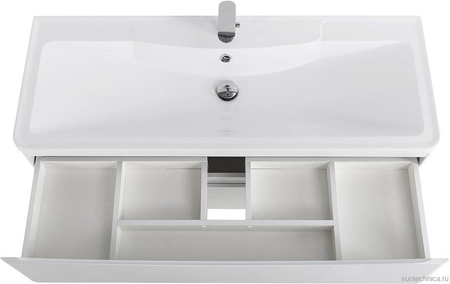 Мебель для ванной комнаты BelBagno Acqua 120 подвесная, bianco lucido, белая глянцевая раковина