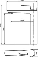 Смеситель для раковины Aquanet Cinetic AF320-11С