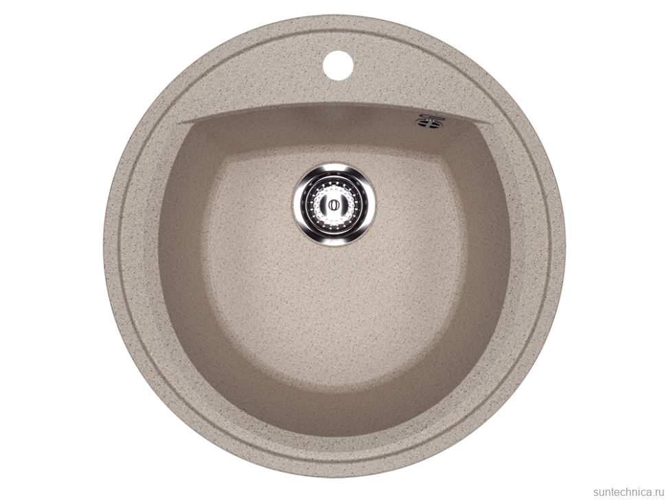 Мойка кухонная Ulgran U-603 302 песочная + дозатор U-01 песочный