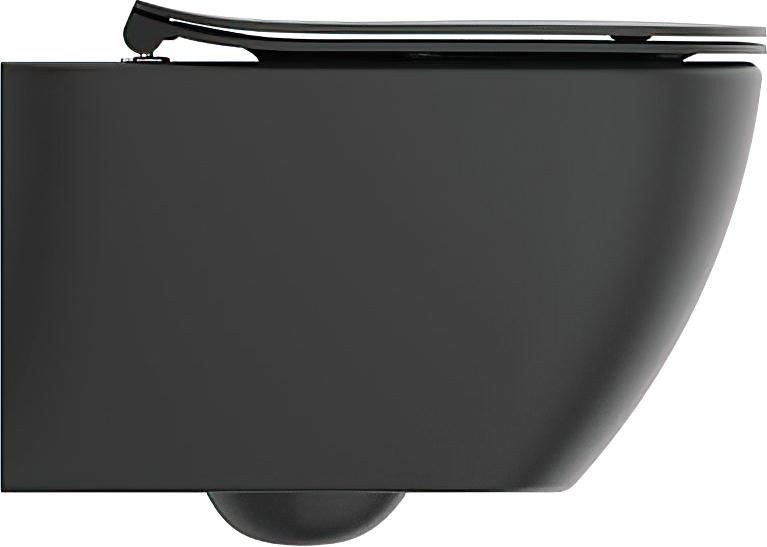 Унитаз подвесной Ideal Standard IdealMood T4665V3 безободковый, с микролифтом, матовый черный