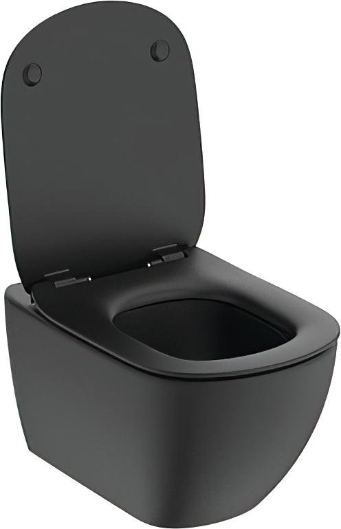Унитаз подвесной Ideal Standard IdealMood T4665V3 безободковый, с микролифтом, матовый черный