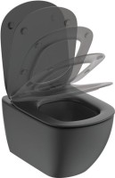 Унитаз подвесной Ideal Standard IdealMood T4665V3 безободковый, с микролифтом, матовый черный