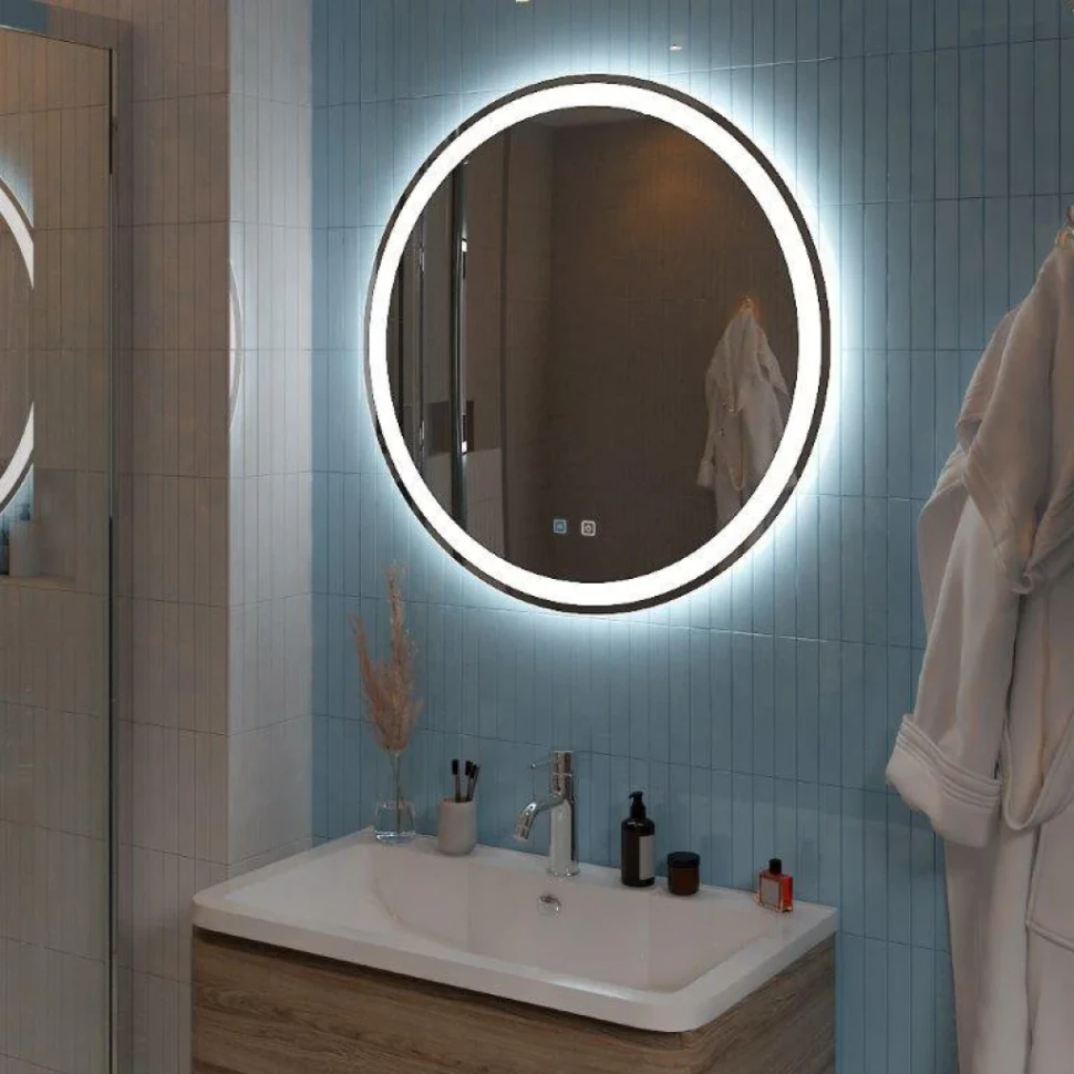 Зеркало круглое BelBagno SPC-RNG-700-LED-TCH-SND с голосовым управлением и подогревом