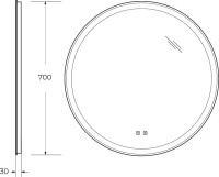 Зеркало круглое BelBagno SPC-RNG-700-LED-TCH-SND с голосовым управлением и подогревом