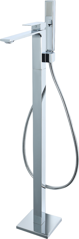 Напольный смеситель для ванны с душем Orange Lutz M04-336cr хром