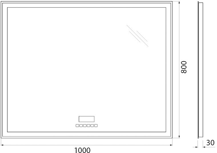 Зеркало BelBagno SPC-GRT-1000-800-LED-TCH-RAD с bluetooth, термометром и радио