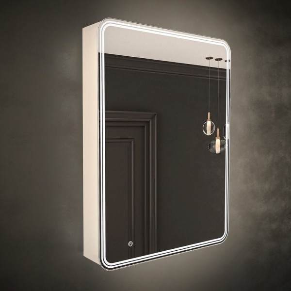 Зеркало-шкаф Art&Max Verona L 60х80 белое, с LED-подсветкой, 6000К