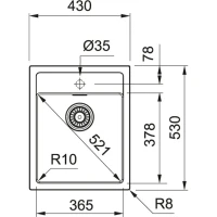 Мойка кухонная Franke Smart Sirius SID 610-40 снежно-белая
