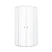 Душевой уголок Triton Ультра Щ0000064833 90х90 см, профиль белый глянец, стекло прозрачное