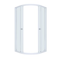 Душевой уголок Triton Ультра Щ0000064833 90х90 см, профиль белый глянец, стекло прозрачное