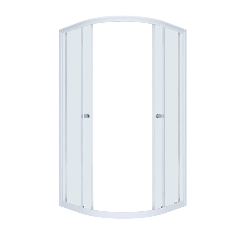 Душевой уголок Triton Ультра Щ0000064833 90х90 см, профиль белый глянец, стекло прозрачное