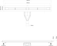 Душевой трап (лоток) Esbano Slim Side 60 cм, матовый хром