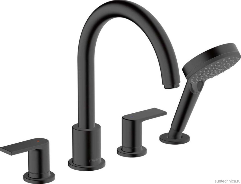 Смеситель на борт ванны Hansgrohe Vernis Shape 71459670 черный