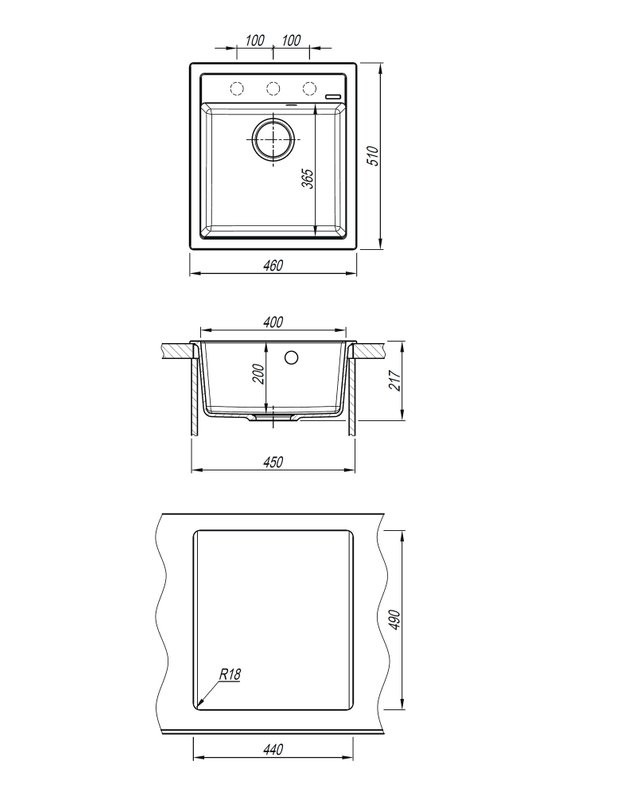 Мойка кухонная Abber Quarz AQ2901G матовая серая