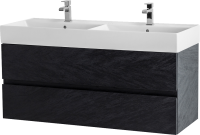 Мебель для ванной комнаты Cezares Molveno 46 120 nero, с раковиной Cezares CZR-MIL-120-2-LVB