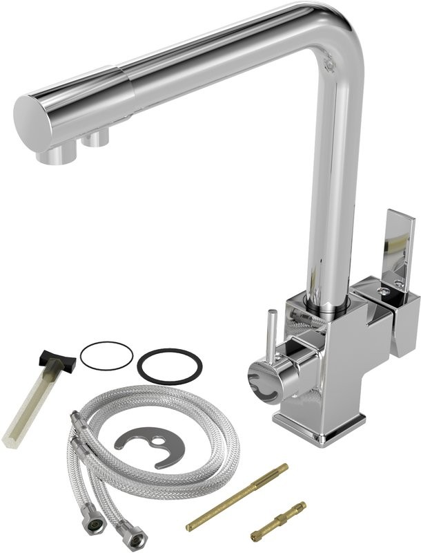 Комплект Мойка IDDIS Mate + Смеситель MEGA Life MG-TK06 хром