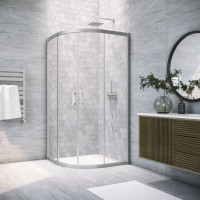 Душевой уголок Vegas Glass ZS Novo 80 07 01 профиль матовый хром, стекло прозрачное