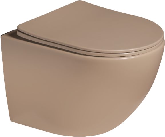 Унитаз подвесной SantiLine SL-5102 коричневый матовый