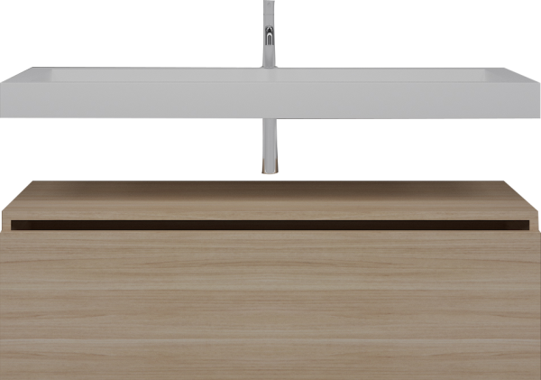 Тумба с раковиной Armadi Art Flat 120 подвесная, light oak