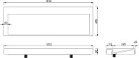 Тумба с раковиной Armadi Art Flat 120 подвесная, light oak