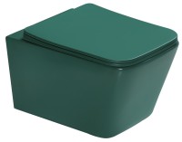 Унитаз подвесной SantiLine SL-5007G с микролифтом, зеленый матовый