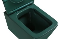 Унитаз подвесной SantiLine SL-5007G с микролифтом, зеленый матовый