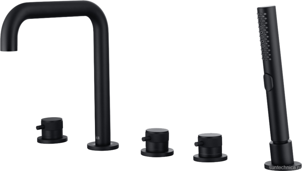 Смеситель на борт ванны Allen Brau Priority 5.31007-31 чёрный матовый