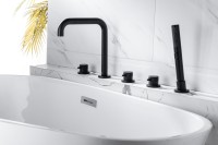 Смеситель на борт ванны Allen Brau Priority 5.31007-31 чёрный матовый