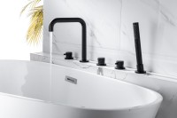 Смеситель на борт ванны Allen Brau Priority 5.31007-31 чёрный матовый