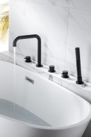 Смеситель на борт ванны Allen Brau Priority 5.31007-31 чёрный матовый