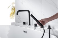 Смеситель на борт ванны Allen Brau Priority 5.31007-31 чёрный матовый