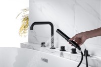 Смеситель на борт ванны Allen Brau Priority 5.31007-31 чёрный матовый