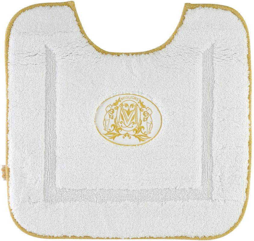 Коврик Migliore 31921 белый, окантовка золото