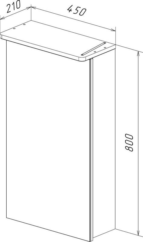 Зеркало-шкаф Lemark Zenon 45 с подсветкой