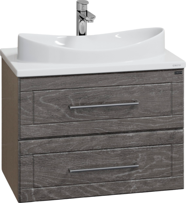 Тумба под раковину СаНта Венера 70 подвесная, дуб шале графит