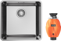 Комплект Мойка Omoikiri Omi 43-U/I Ultra-IN нержавеющая сталь + Измельчитель Nagare 500