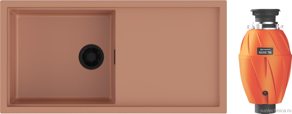 Комплект Мойка Omoikiri Sintesi 100 canyon + Измельчитель Nagare 750