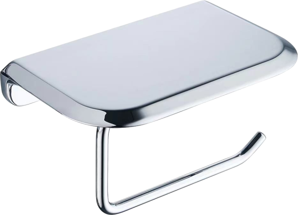 Держатель туалетной бумаги Cezares Liner PHM-01 с полкой для телефона, хром